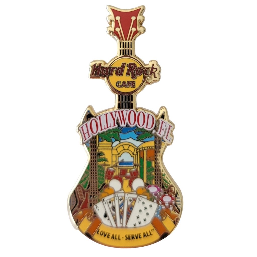 Hard Rock Cafe Hollywood Fl Love All Serve All Pin E702 44$